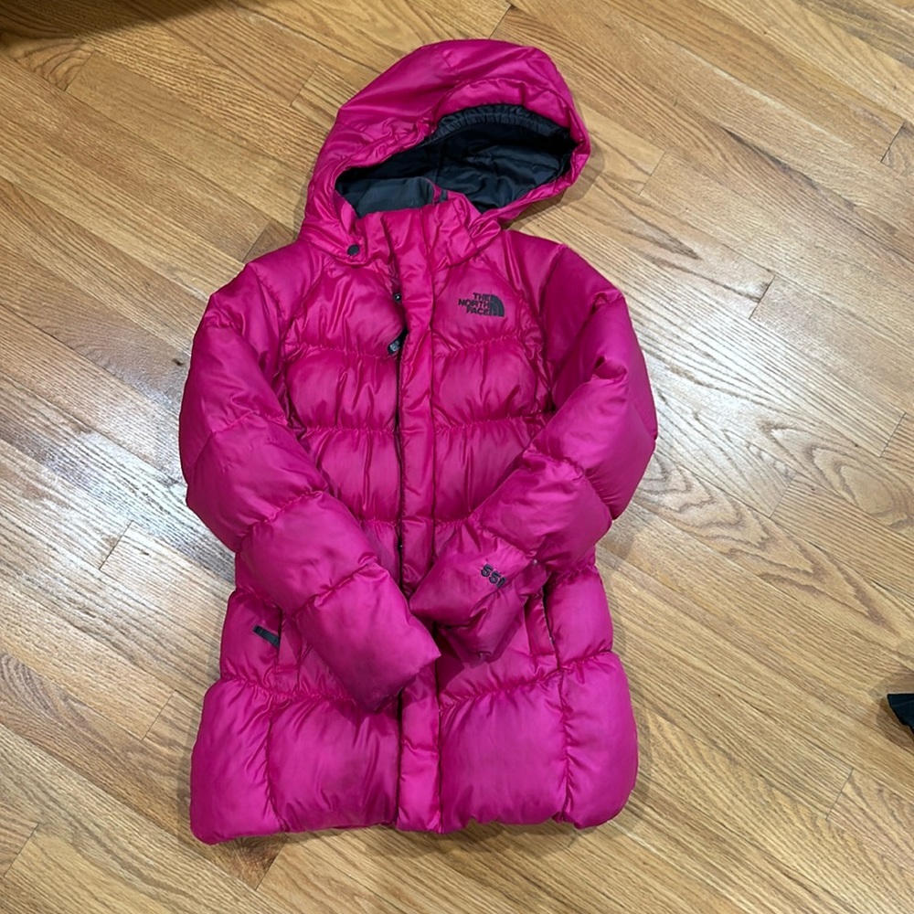 Girls North Face Long Puffer Size 7/8